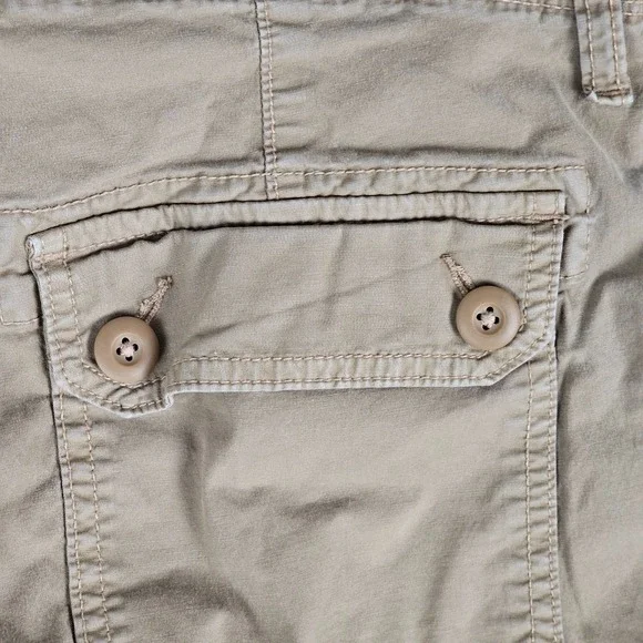 American Eagle Baggy Jogger Pants Women 6 Brown Stretch Cargo Pockets 9908356413 - Picture 3 of 12